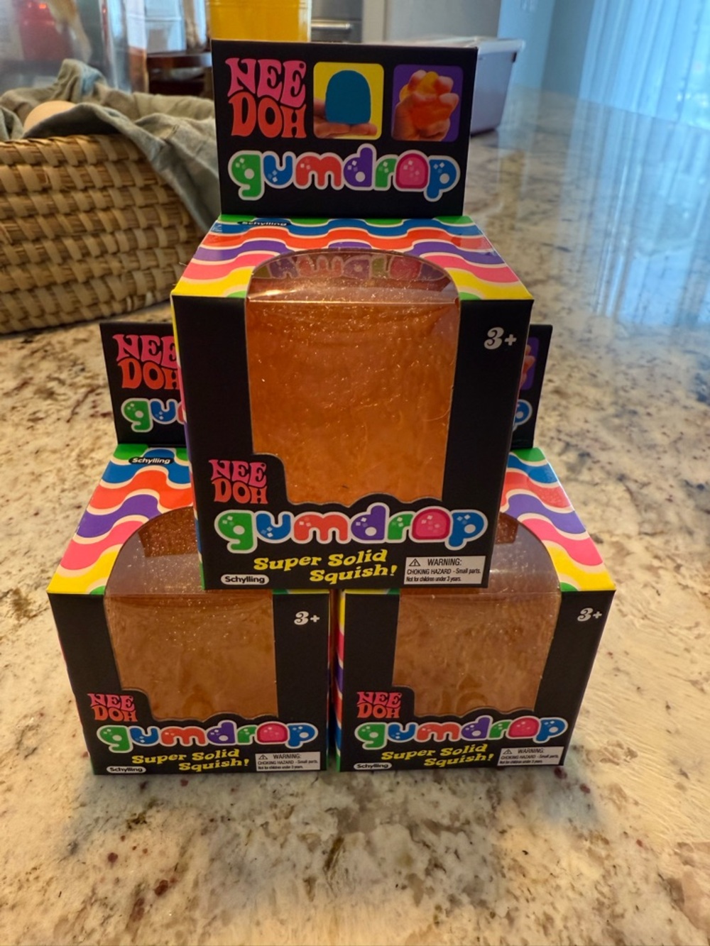 Gumdrop Super Solid Squish! Orange Sensory Toy - NeeDoh - Picture 2 of 3
